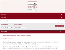 Tablet Screenshot of hotel-europa-bamberg.de
